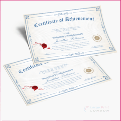 Next Day Certificate Printing